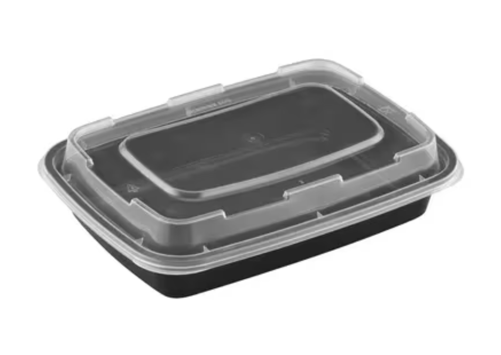 TAKE-OUT RECTANGLE CONTAINER - 16 OZ (PP) with Lids